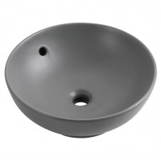 Раковина накладна Mixxus Premium TOPPER-0201 GRAY 410x410x165mm з переливом (MP6649)