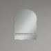 Зеркало настенное Zer MIRRA MRZ02-45x60x10 прямоугольное с дугообразным верхом, фигурными боками и полкой