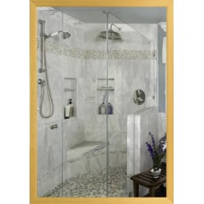 Зеркало настенное Zer FONTE MRZ09-70x85-Reverse GOLD прямоугольное в золотой раме (ZX5639)