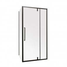Душова кабіна без піддона Mix Premium BEVEL SC01-100x80x195-TR Black прозоре скло 6 мм (MI6870)