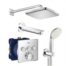 Душова система прихованого монтажу з термостатом Gh Grohtherm SmartControl New Tempesta 250 (UA26415SC2)