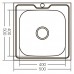 Кухонная мойка накладная ZerZ5050-04-160E (Satin) (ZX1608) Кухонная мойка накладная ZerZ5050-04-160E (Satin) (ZX1608)