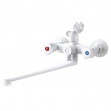 Змішувач для ванни PL OMEGA-140 EURO SET WHITE (зі шлангом, лійкою та кронштейном) (MX9579) Змішувач для ванни PL OMEGA-140 EURO SET WHITE (зі шлангом, лійкою та кронштейном) (MX9579)