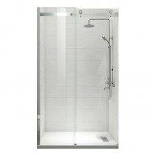 Двері в нішу KR SR SD01-120x200-TR-02 прозоре скло Easy Clean 8 мм, нікель (KR5379)