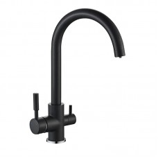 Кухонний змішувач на дві води Mix Premium Mafin 021 (Black) (MI5931)
