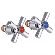 Ручки з кран буксами (пара) Zer Handles SET-A722 (кераміка) (ZX2952)