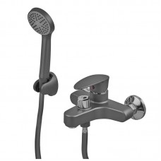Смеситель для ванны PL CEZAR-009 EURO SET Graphite, со шлангом, лейкой и кронштейном (PM0694) Смеситель для ванны PL CEZAR-009 EURO SET Graphite, со шлангом, лейкой и кронштейном (PM0694)