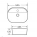Раковина накладная Mixxus Premium ELLIPSE-0203 510х375х120mm с отверстием под смеситель (MP6678)