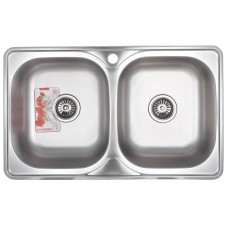 Мийка кухонна Zer Z7848D-08-180MD Double (micro decor) (ZS0579)