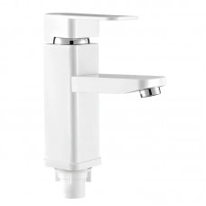 Змішувач для умивальника PL Kub-001 White (з підводкою) (PM0611)