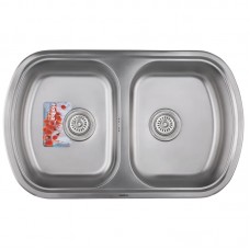 Мийка кухонна Hb 80x49 Double (Satin) (HB0652)