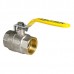 Кран кульовий Kr KR.214.G — 1 1 1/2" FF ГГВ YELLOW, ручка "важір" жовта (KR0136)