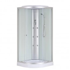 Бокс душовий з гідромасажем Mix STRONG SBH02-90x90x215-FB SATIN низький піддон (MI6890)