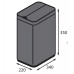 Відро для сміття сенсорне прямокутне KR TC-020112-07 12 л колір графіт (KR5583)