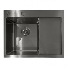 Мийка з неіржавкої сталі Mix MH6350L Nano-Black (3.0/0.8) колір графіт (MI7045)