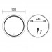 Зеркало Mix Premium WAVE MC04-90 с Led Touch, Anti-fog, димером (3-6,5kK) (MP6637)