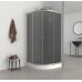 Душова кабіна з низьким піддоном Mix PLAIN SCT02-90x90x195-GR SATIN сіре тоноване скло 4 мм (MI6898)