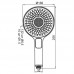 Лейка для душа KR KP-0403-07 (3 функции) (KR4997) Лейка для душа KR KP-0403-07 (3 функции) (KR4997)