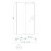 Двері в нішу KR SR SD01-120x200-TR-12 прозоре скло Easy Clean 8 мм, матове золото (KR5377)