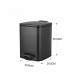 Мусорное ведро с плавным закрытием квадратное Zer Kubix-TC0106 Black 6 л цвет черный (ZX5890)