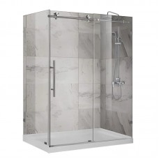 Душова кабіна без піддона KR SR SC07-120x90x200-TR-01 прозоре скло Easy Clean 8 мм, хром (KR5370)