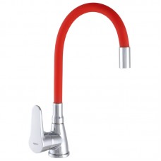 Смеситель для кухни Zer SOP7 146 с красным гибким изливом (ZX2659) Смеситель для кухни Zer SOP7 146 с красным гибким изливом (ZX2659)