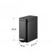 Мусорное ведро с плавным закрытием прямоугольное Mix Premium Quadro-TC0105 Black 5 л цвет черный (MI7061)