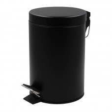 Відро для сміття кругле Zer Solo-TC0105 Black 5 л колір чорний (ZX5898)