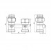 Узел нижнего подключения радиатора прямой 3/4"x1/2" Kr KR.1133 (комплект) (KR3114)