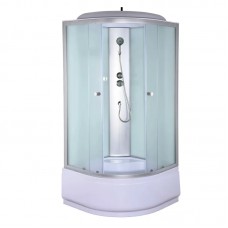 Бокс душовий без гідромасажу Mix STRONG SB01-90x90x215-FB SATIN з високим піддоном (MI6884)
