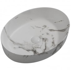 Раковина накладная MIXXUS PREMIUM ELLIPSE-0104 MARBLE 550х415х140mm (MP6554)
