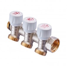 Колектор із регульованими вентилями на 3 ісх. RH R809-03 - 3/4"x3/4" EK (RO0250)