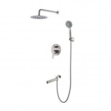 Вбудована душова система KR KI-66016-02 (з неірж. сталі) (Кольор неірж) (KR4792)