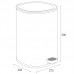 Мусорное ведро с плавным закрытием овальное Zer Prime-TC0105 White 5л цвет белый (ZX5901)