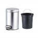 Відро для сміття з плавним закриванням кругле Mix Ellipse-TC0205 SS Color 5 л колір неіржавка (MI7076)