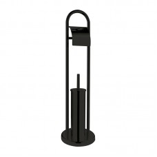 Йоржик підлоговий з паперотримачем Zer Kit ME04 Black (ZX4644)