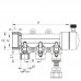 Коллектор распределительный 3-way с фитингом (40x20) PPR Kr K0191.PRO (KP2556)