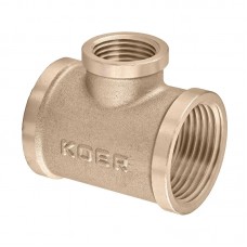 Трійник редукційний KR KF.T100810F.WN — 1"х3/4"х1" FFF без нікелю (MX1531)