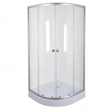 Душова кабіна без піддона Mix PLAIN SC01-90x90x185-TR CHROME прозоре скло 4 мм (MI6899)