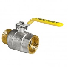 Кран шаровой Kr KR.515.PR.GAS - 2" FM ГШВ YELLOW, ручка "рычаг" желтая (KR0065)