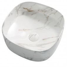 Раковина накладна Mixxus Premium DIVERSE-0104 MARBLE 370х370х135mm (MP6537)