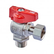 Кран кульовий RH R116-050 -1/2"х1/2" ВЗ кутовий Н/Г, ручка "метелик" червона (RO0235)