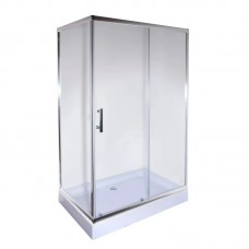 Душова кабіна з низьким піддоном Mix HARD SCT01-120x80x198-TR CHROME прозоре скло 5 мм (MI6910)