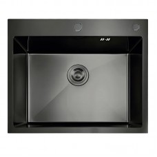 Мийка з неіржавкої сталі Mix MH5843 DECOR NANO-BLACK (3.0/0.8) колір графіт (MI7042)