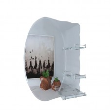 Дзеркало настінне Zer SOLO MOZ01-65x85x10 асиметичне з 3 полицями (ZX5625)