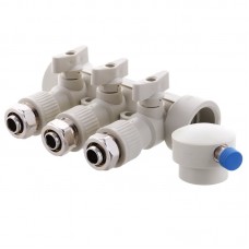 Коллектор распределительный 3-way с фитингом (40x20) PPR Kr K0191.PRO (KP2556) Коллектор распределительный 3-way с фитингом (40x20) PPR Kr K0191.PRO (KP2556)