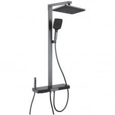Душова колона з термостатичним змішувачем Mixxus Premium Next-009-J Graphite, 4 режими (MI6544)