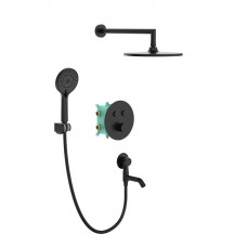 Вбудована душова система з термостатом KR KB-67012-05 (Кольор чорний) (KR4729)
