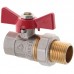 Кран з американкою 1/2" прямий Waterpro червоний (WP0151) Кран з американкою 1/2" прямий Waterpro червоний (WP0151)