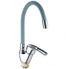Смеситель для кухни Mix YUB4-181 Reflector Gray с серым силиконовым изливом (MI6483)